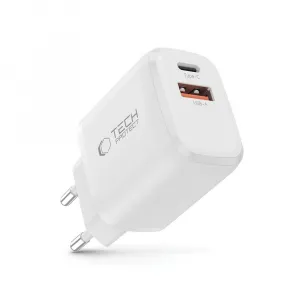Tech-Protect NCA30 sieťová nabíjačka 30W PD QC, biela