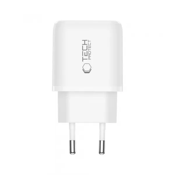 Tech-Protect NCA30 sieťová nabíjačka 30W PD QC, biela