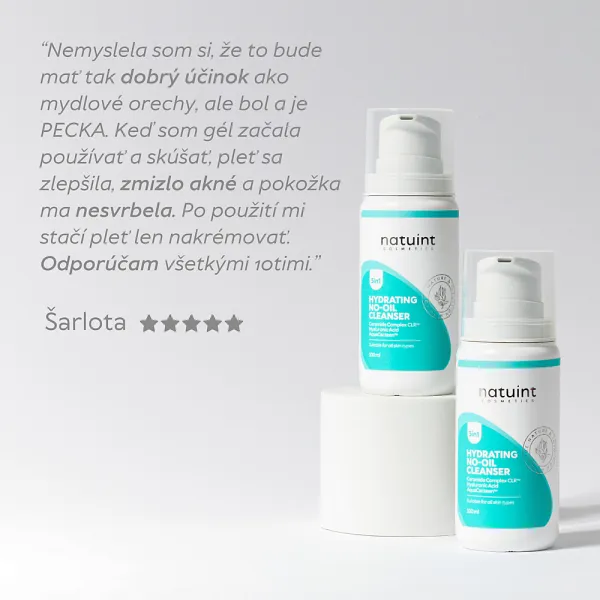 Natuint cosmetics - Čistiaci gél na pleť - hydratačný 3 v 1
