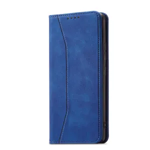 MG Magnet Fancy knižkové kožené puzdro na Samsung Galaxy S22 Plus, modré