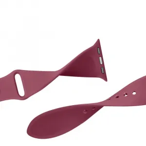 BStrap Soft Silicone remienok na Apple Watch 42/44/45mm, Red Wine (SAP008C19)