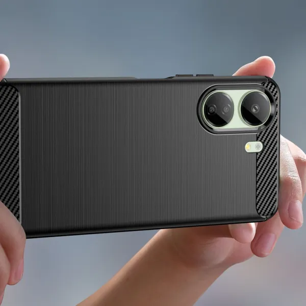 Tech-Protect Carbon kryt na Xiaomi Redmi 13C / Poco C65, čierny