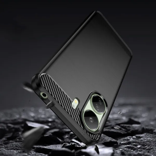 Tech-Protect Carbon kryt na Xiaomi Redmi 13C / Poco C65, čierny