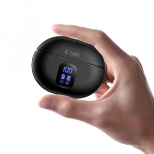 Tech-Protect Ultraboost Pro G2 TWS bezdrôtové slúchadlá, čierne