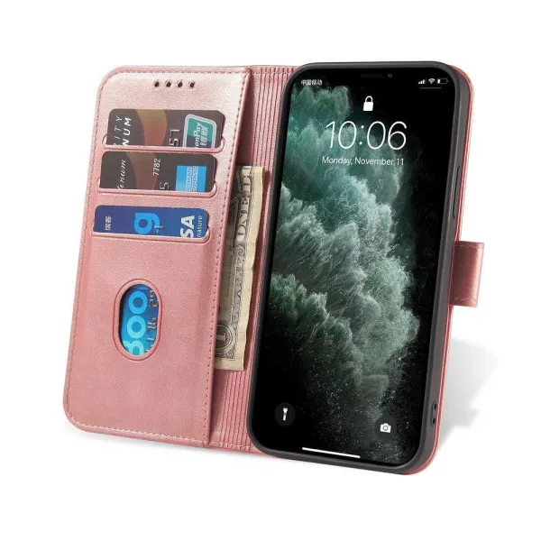 MG Magnet knižkové kožené puzdro na Samsung Galaxy A42 5G, ružové