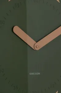 Nástenné hodiny Karlsson Amena 40 cm zelená farba