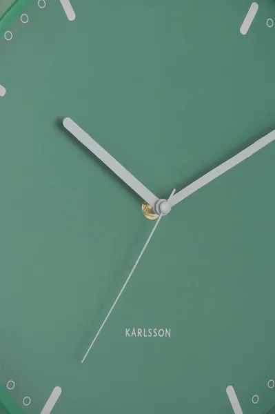 Nástenné hodiny Karlsson Cool Retro 30 cm zelená farba