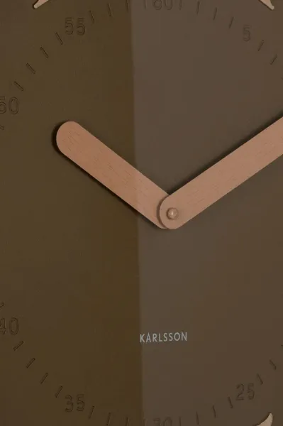 Nástenné hodiny Karlsson Amena 40 cm hnedá farba