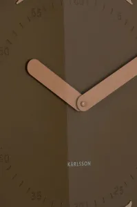 Nástenné hodiny Karlsson Amena 40 cm hnedá farba