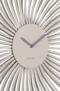 Nástenné hodiny Karlsson Polo 48 cm béžová farba