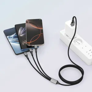 Tech-Protect Ultraboost DNA kábel USB - USB-C / Lightning / Micro USB 3A 120cm, šedý