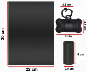 Puzdro na sáčky pre psov BUSTER s rolkami (70 ks)