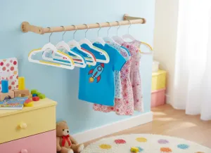 TZB Sada 10 ks dětských ramínek KIDSI vícebarevná