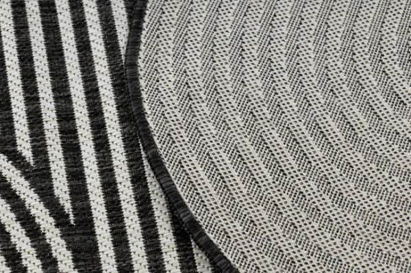 Koberec ORGANIC 1835 geometrický, čierny / sivý