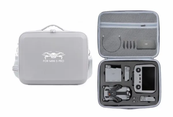 Stablecam Šedé PU púzdro na rameno pre DJI Mini 5 Pro (DJI RC 2 / RC-N3) 1DJ8209