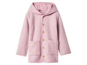 lupilu® Detský kabát s merino vlnou Premium (bledoružová, 122/128)