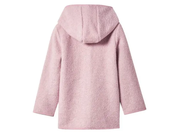 lupilu® Detský kabát s merino vlnou Premium (bledoružová, 122/128)