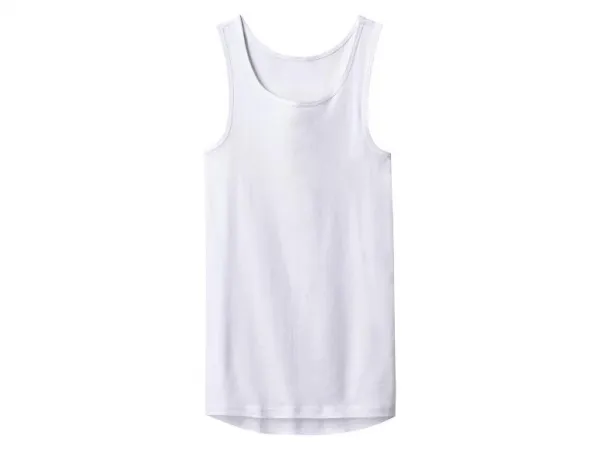 esmara Men Pánske tielko z jemnej rebroviny, 2 kusy (biela, 7/Xl)