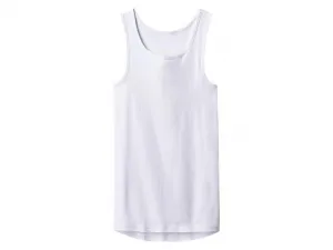 esmara Men Pánske tielko z jemnej rebroviny, 2 kusy (biela, 7/Xl)