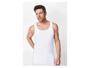 esmara Men Pánske tielko z jemnej rebroviny, 2 kusy (biela, 7/Xl)