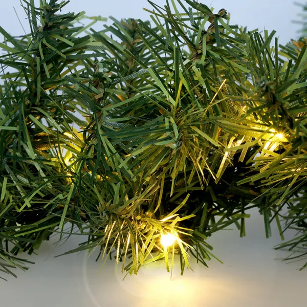Solight LED vonkajšia vianočná girlanda s ihličím, 7m, 112x LED, časovač, 230V-31V, IP44, 1v299,