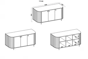ArtLemp Komoda VAOLIA 3F | dub cremona