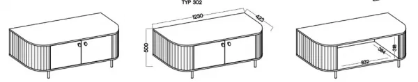 ArtLemp TV stolík VAOLIA 2F | dub cremona