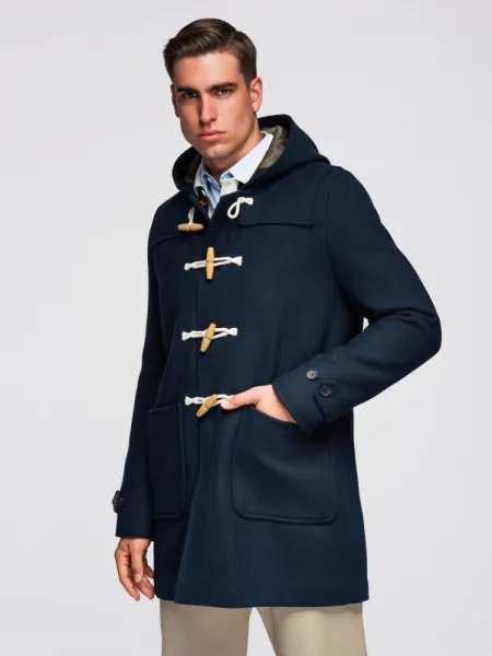 Trendy kabát pre mužov modrý