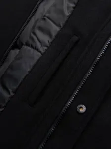 Trendy kabát na zimu pre mužov čierny