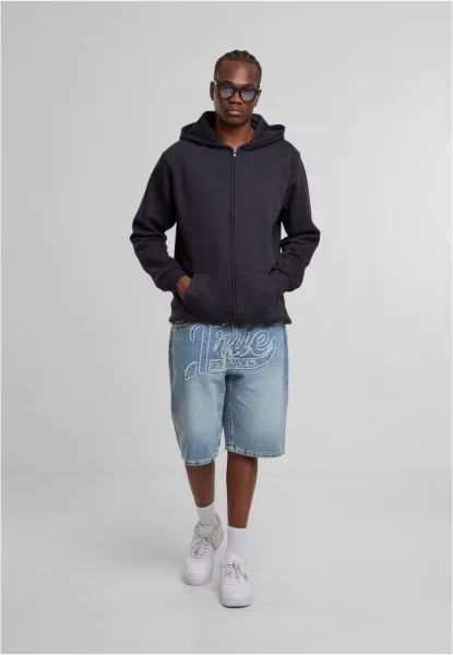 Basic Essential Zip Hoody navy