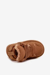 Boto Detské tenisky s teplým podšívkou Camel Mireen