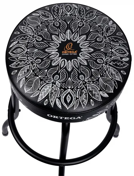 Ortega Bar Stool 30" White Kaleidoscope