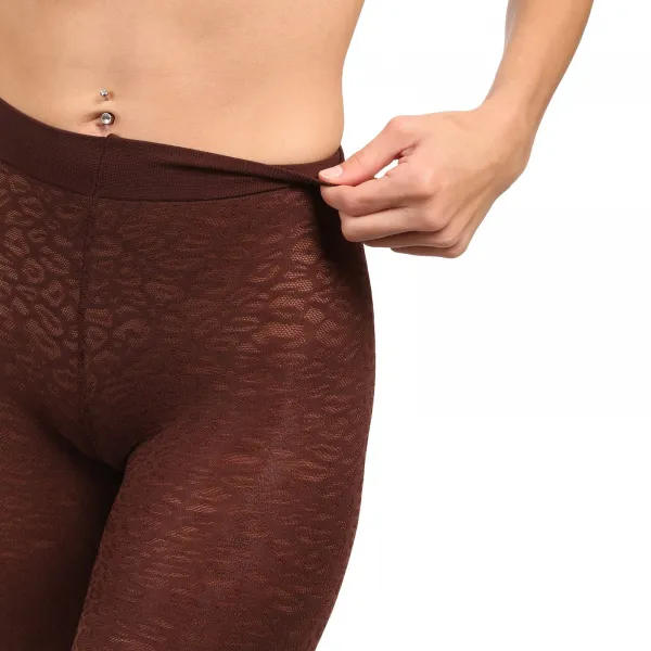 Dámske silónové pančuchové nohavice Golden Lady Spotted 50 DEN hnedé (156FFF N02A) S/M