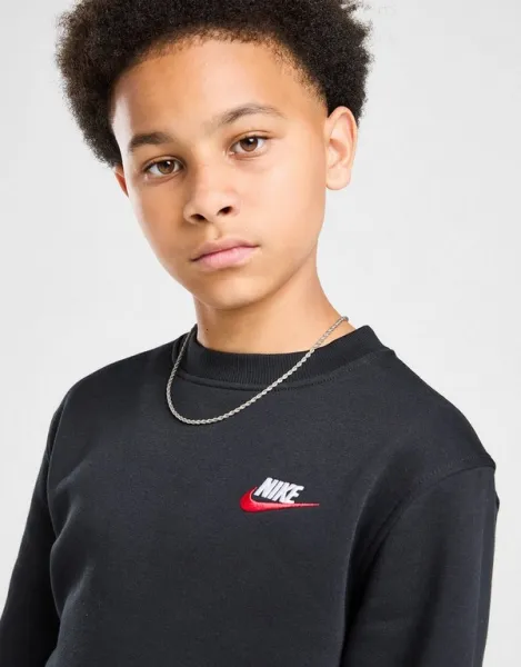 Nike Mikina K Nsw Club Flc Crew Ls Lbr