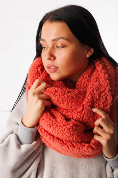 GoldBee Kruhový Šál Doba Ľadová Red Barva: Red, Velikost: M