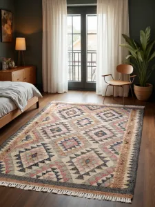 Koberec Elle Decoration Roya Parsa krémový / viacfarebný