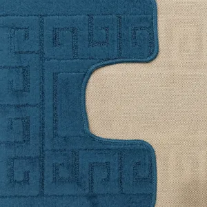 Sada kúpeľňových koberčekov Montana Ethnic Ink Blue