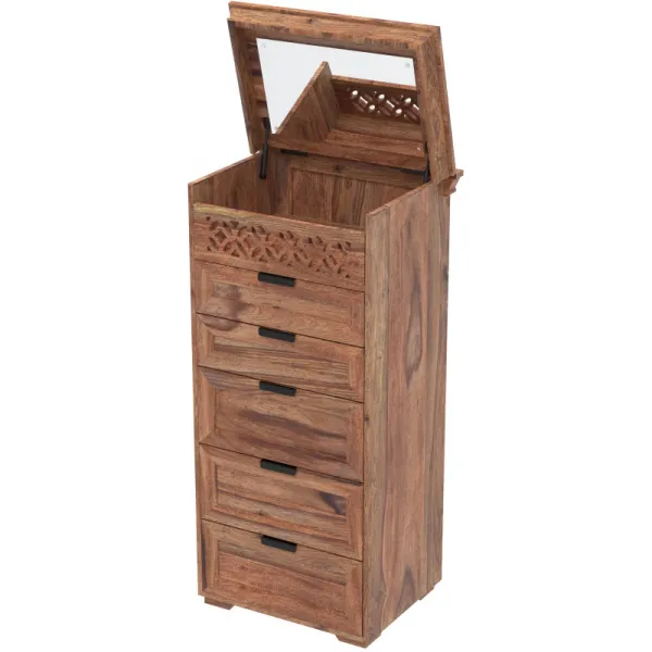 indickynabytok.sk - Komoda Mira 60x120x45 indický masív palisander