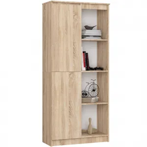Ak furniture Regál Rexa 80 cm 1 skrinka a 4 police dub sonoma