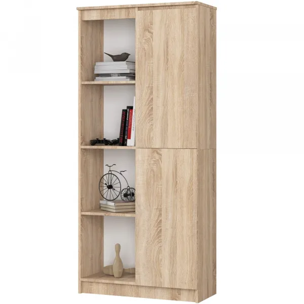 Ak furniture Regál Rexa 80 cm 1 skrinka a 4 police dub sonoma