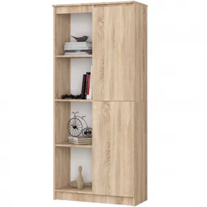 Ak furniture Regál Rexa 80 cm 1 skrinka a 4 police dub sonoma