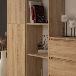 Ak furniture Regál Rexa 80 cm 1 skrinka a 4 police dub sonoma