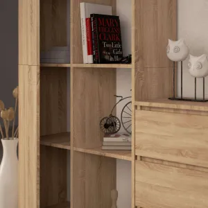 Ak furniture Regál Rexa 80 cm 1 skrinka a 4 police dub sonoma