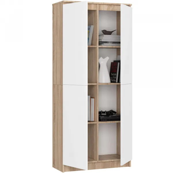 Ak furniture Skriňa Rexa III 80 cm dub sonoma/biela