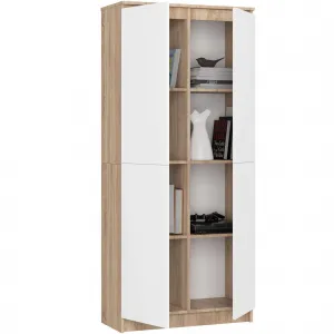 Ak furniture Skriňa Rexa III 80 cm dub sonoma/biela