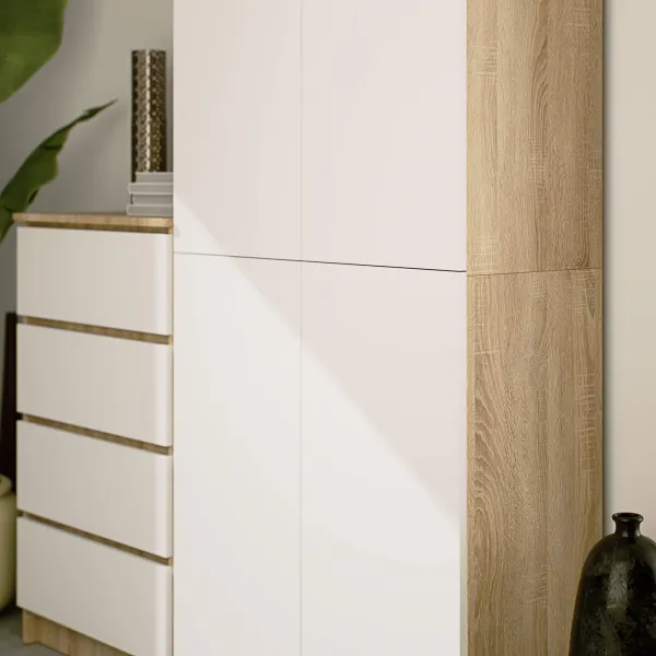 Ak furniture Skriňa Rexa III 80 cm dub sonoma/biela