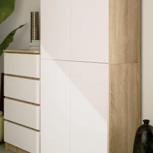 Ak furniture Skriňa Rexa III 80 cm dub sonoma/biela