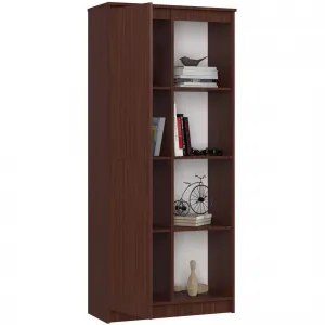 Ak furniture Regál Rexa 80 cm 1 skrinka a 4 police wenge