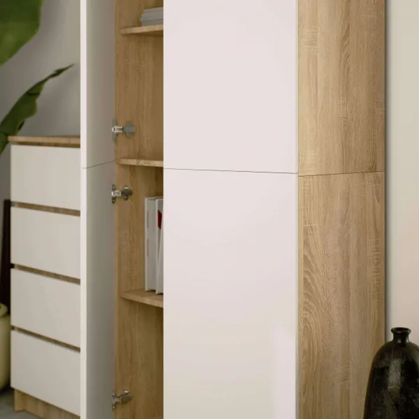 Ak furniture Skriňa Rexa III 80 cm dub sonoma/biela