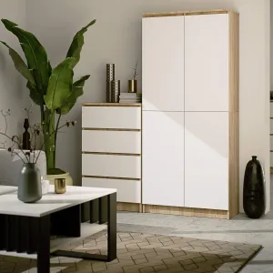 Ak furniture Skriňa Rexa III 80 cm dub sonoma/biela